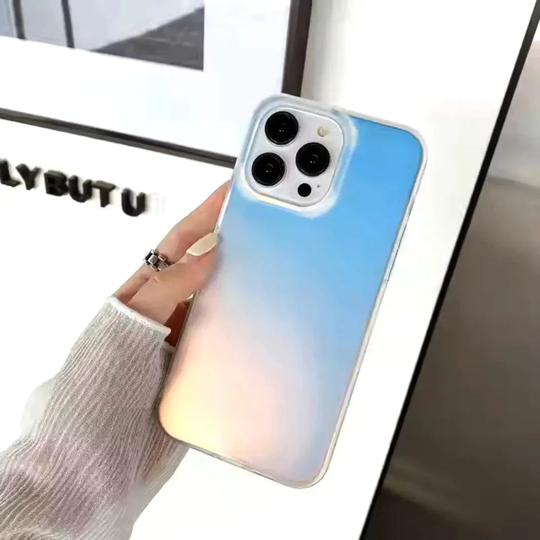 Aesthetic Laser Printing Luxury Hard Case for iPhone 14 Plus | 15 Plus Cases & Covers