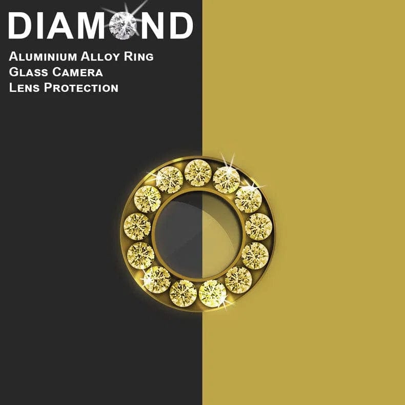 Bling Sparkling Diamond Camera Lens Ring [Pack of 2] for iPhone 6 | 6s iPhone 6 | 6s gold Camera Lens Protectors