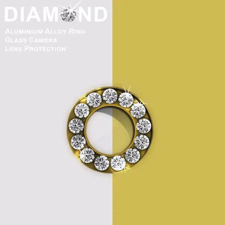 Bling Sparkling Diamond Camera Lens Ring [Pack of 2] for iPhone 6 Plus | 6s Plus iPhone 6 Plus | 6s Plus gold-silver Camera Lens Protectors