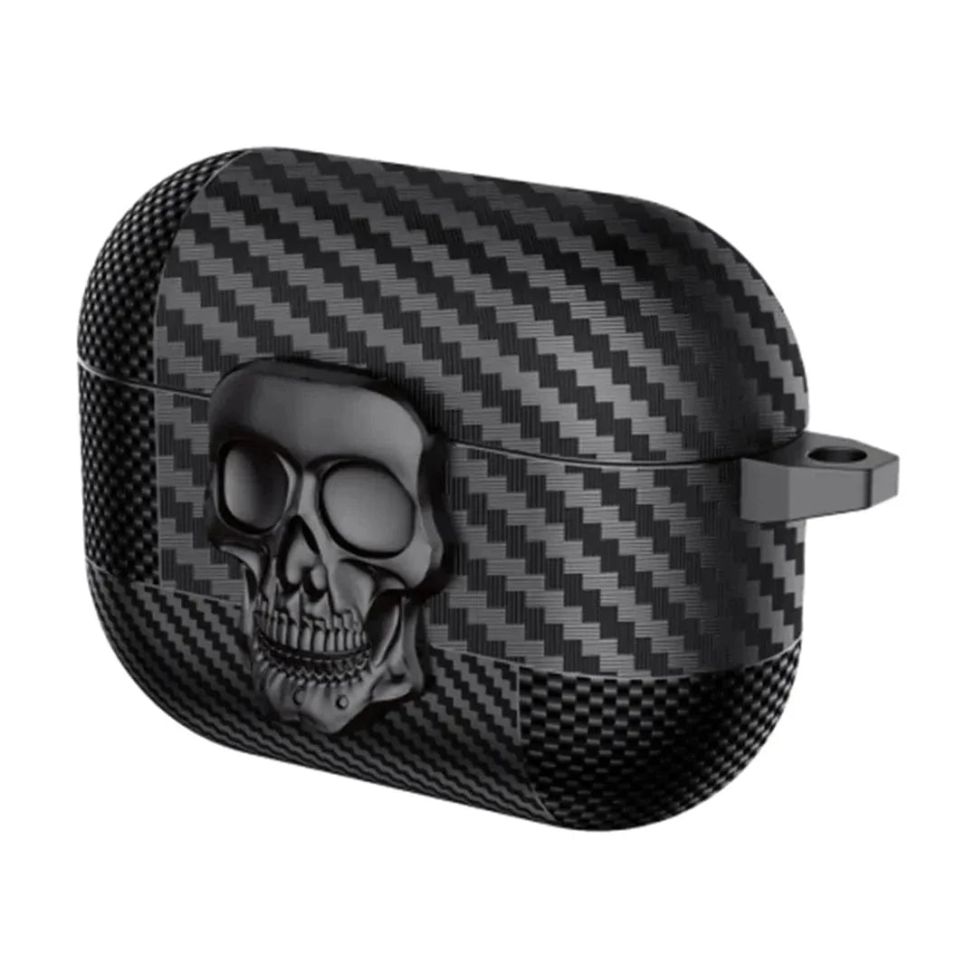 Carbon Fiber Skull Lock Cover for Airpods Pro | Pro 2 Airpods Pro | Pro 2 black