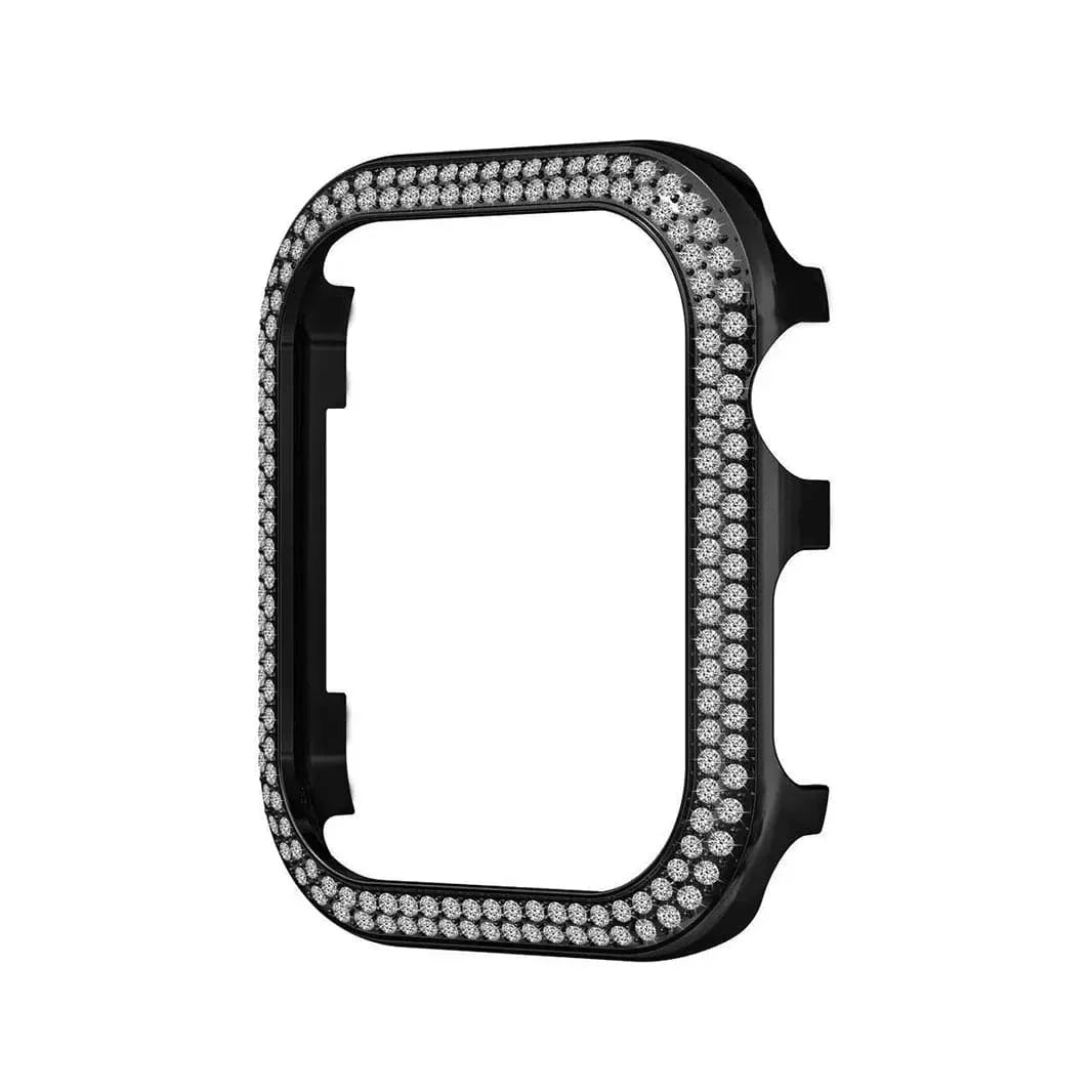 Dual Rhinestone Metal Bumper for Apple Watch 40mm 40mm / Black - Ktusu
