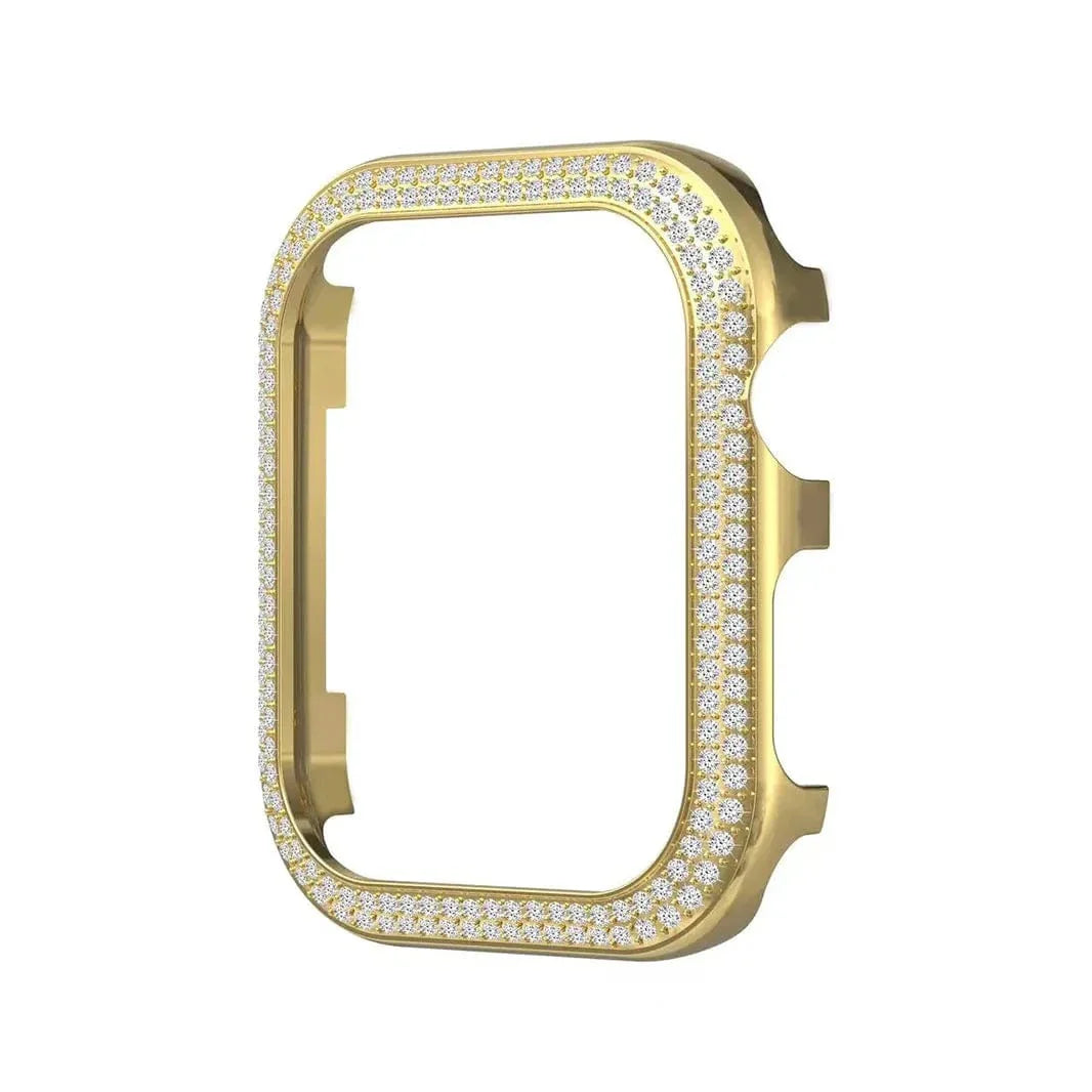 Dual Rhinestone Metal Bumper for Apple Watch 40mm 40mm / Gold - Ktusu