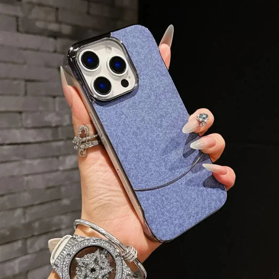 Frameless Shiny Hard Fabric Case for iPhone 15 Pro Max iPhone 15 Pro Max sierra blue Cases & Covers