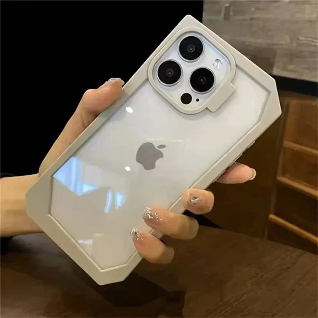 Irregular Border Back Clear Hard Case for iPhone 13 iPhone 13 natural titanium Cases & Covers