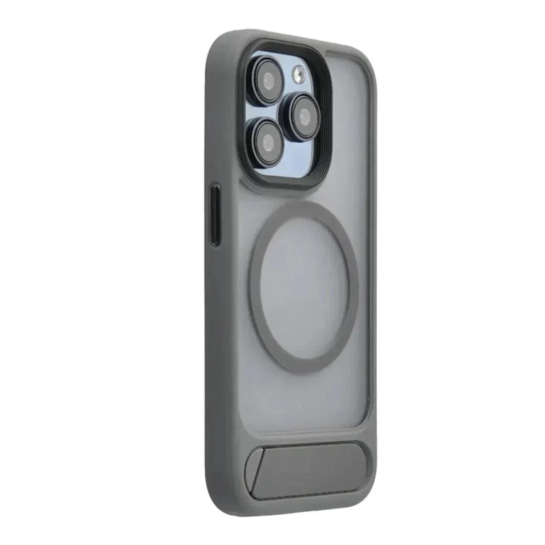 Kickstand Magsafe Hard Case for iPhone 15 Pro Max iPhone 15 Pro Max grey with magsafe Cases & Covers
