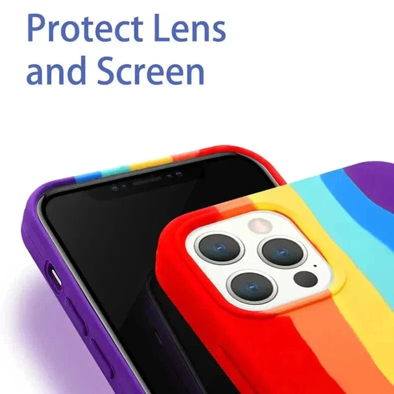 Liquid Silicone Rainbow Case for iPhone 11 Pro Max Cases & Covers