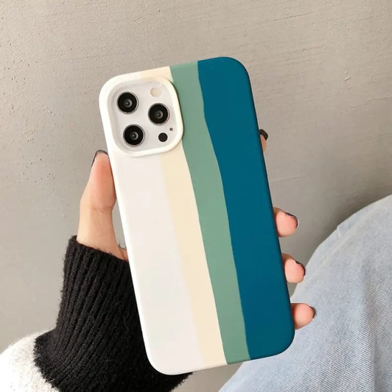 Liquid Silicone Rainbow Case for iPhone 11 Pro Max iPhone 11 Pro Max green Cases & Covers