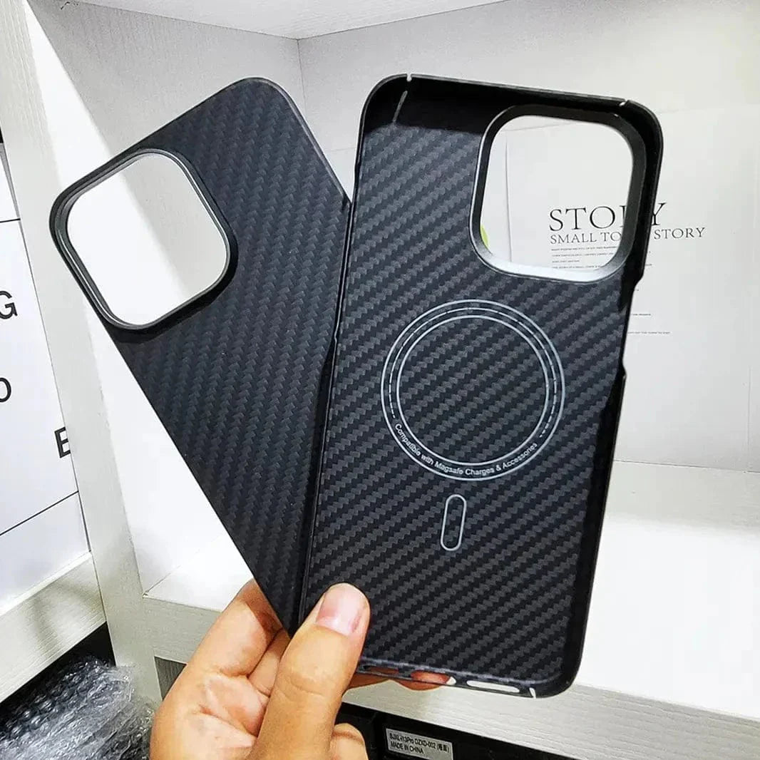 Real Aramid Carbon Fiber Magsafe PC Case for iPhone 16 Pro Cases & Covers