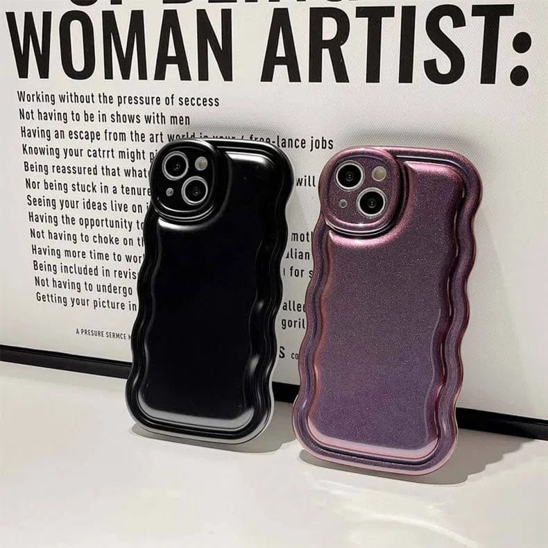Reflective Shiny Wavy Edge Soft TPU Case for iPhone 13 Cases & Covers