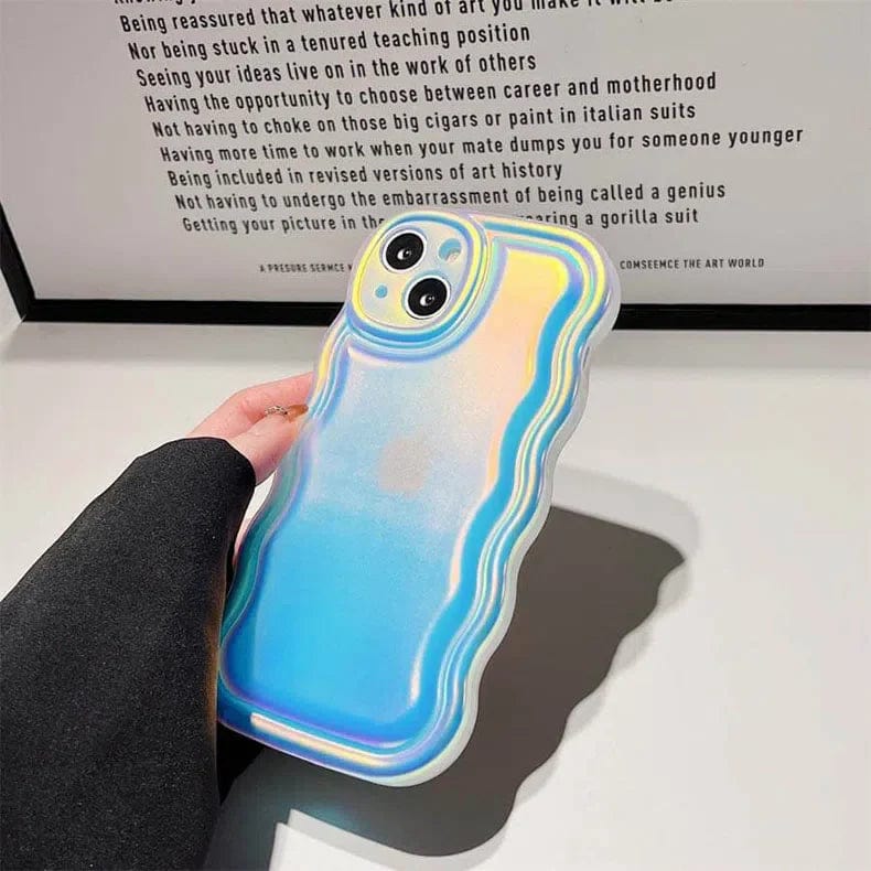 Reflective Shiny Wavy Edge Soft TPU Case for iPhone 13 Cases & Covers