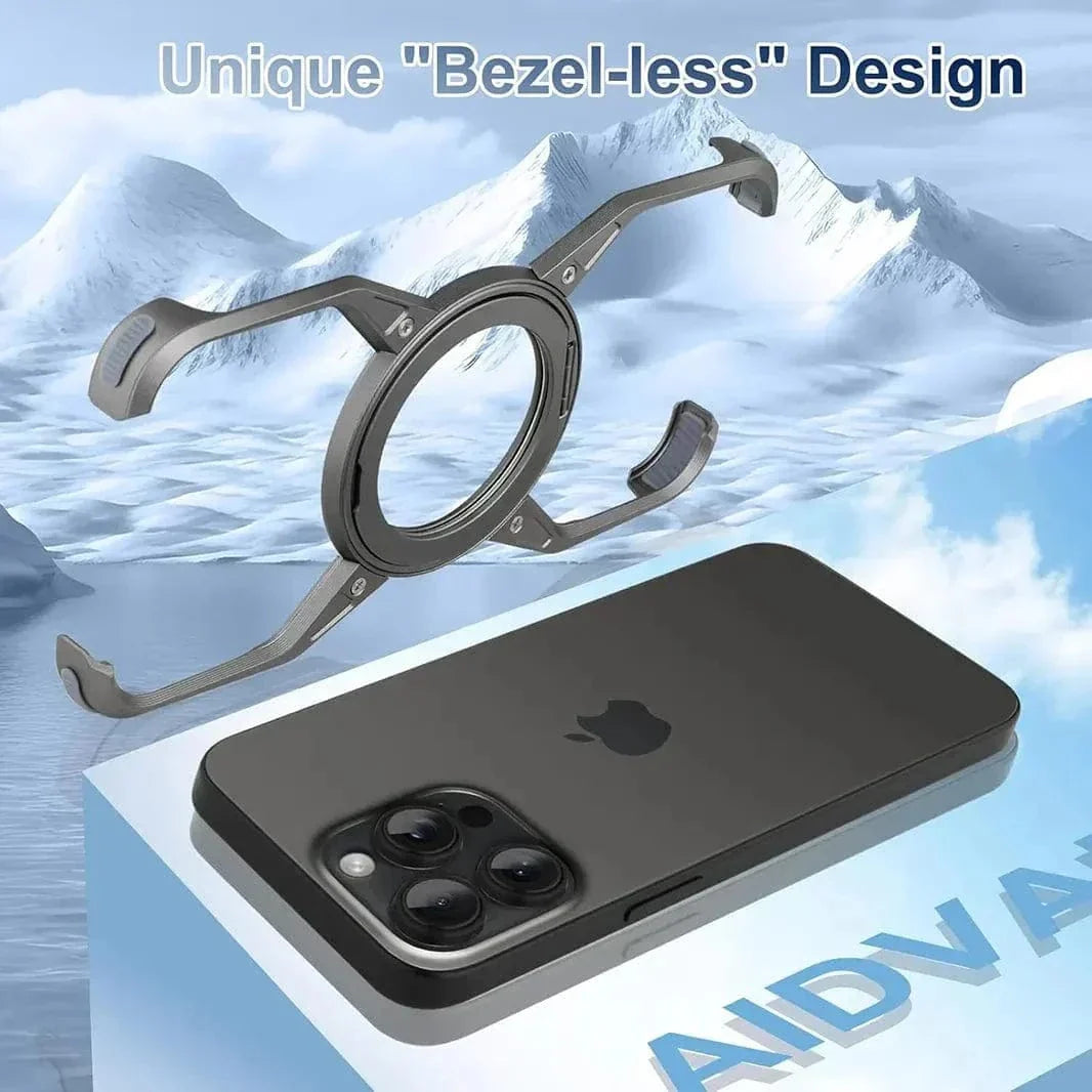 Rotation Kickstand Metal Frameless Magsafe Case for iPhone 16 Pro Max