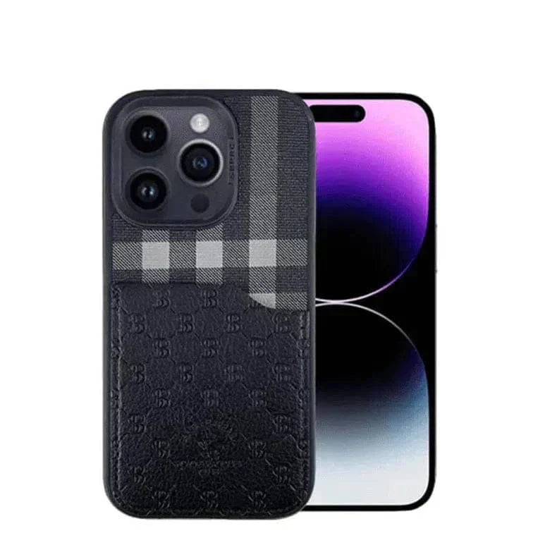 Santa Barbara Classic Plaid Series Case for iPhone 14 iPhone 14 / Black - Ktusu