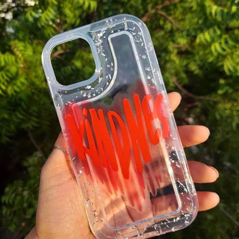 Silver Glitter Clear Soft Case for iPhone 14 Pro iPhone 14 Pro Kindness Cases & Covers