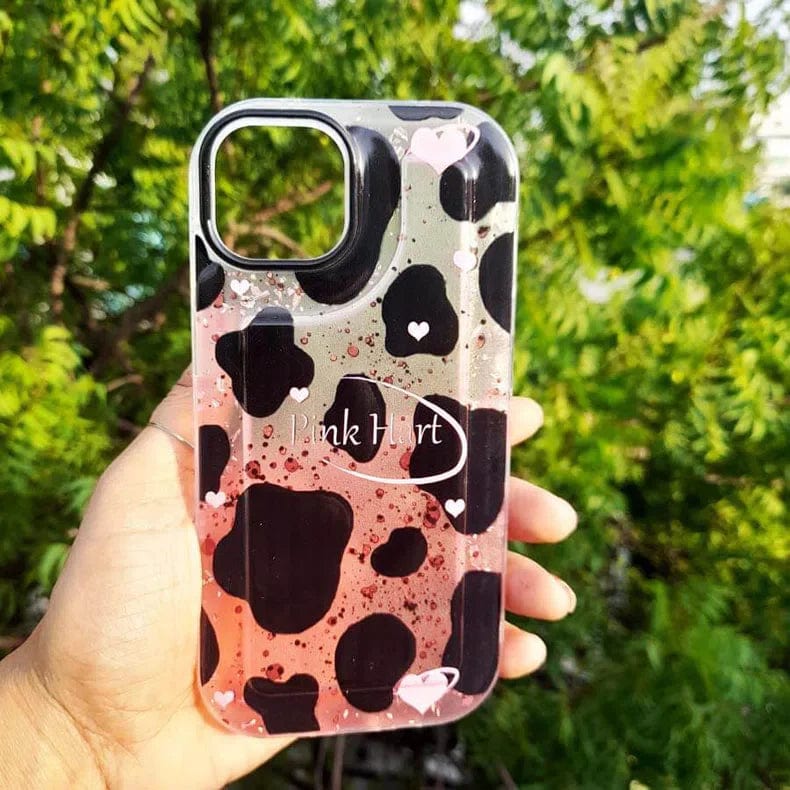 Silver Glitter Clear Soft Case for iPhone 14 Pro iPhone 14 Pro Pink Heart Cases & Covers