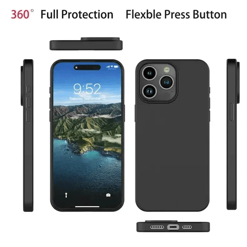 Soft TPU Flexible Case for iPhone 15 Pro Max iPhone 15 Pro Max black Cases & Covers