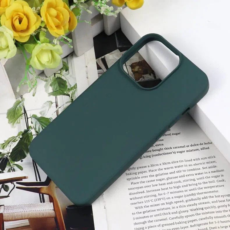 Soft TPU Inner Cloth Case for iPhone 13 Pro Max iPhone 13 Pro Max Oracle Green