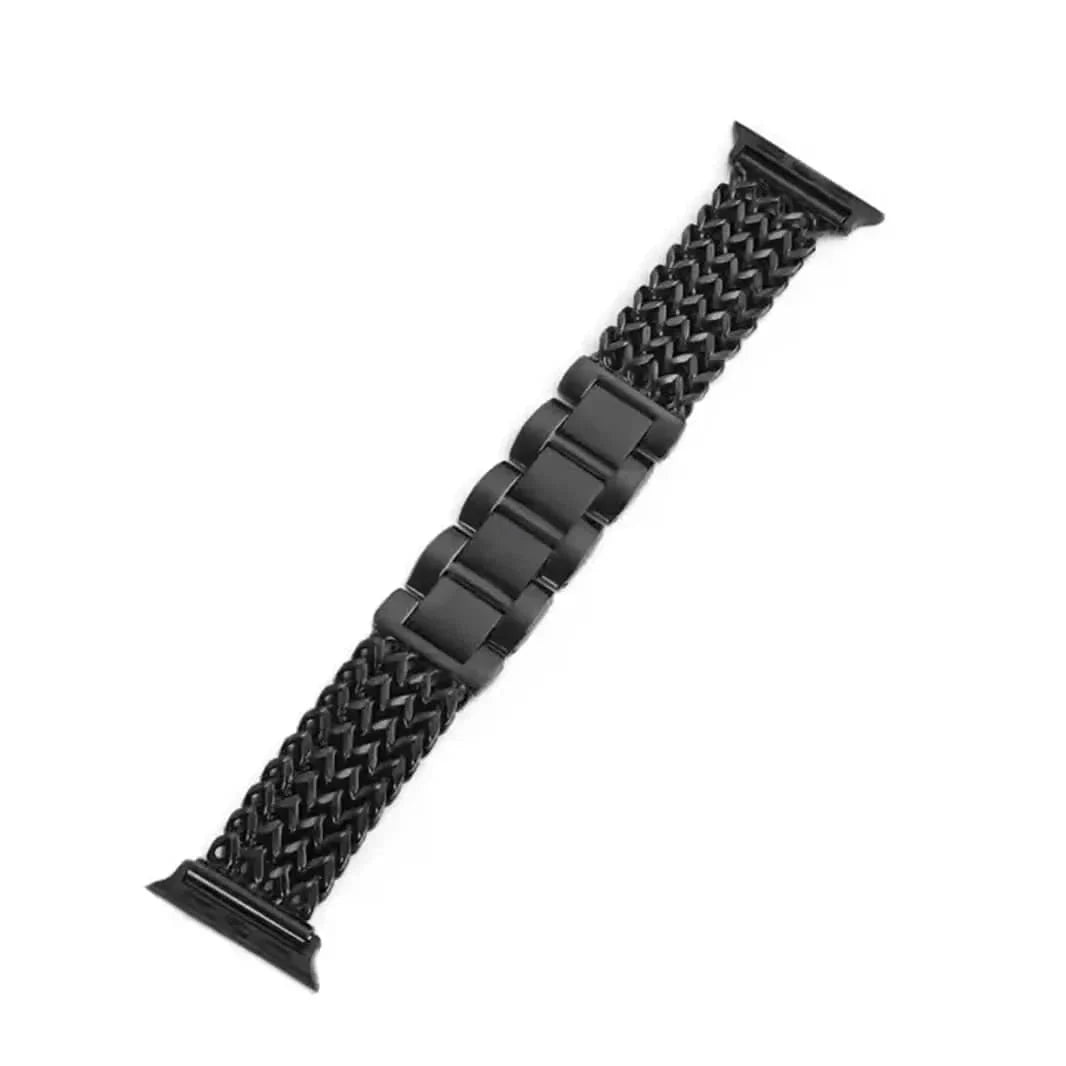 Stainless Steel Chain Link Armband Bracelet for Apple Watch 42 | 44 | 45 | Ultra 49 | 46mm S10 42 | 44 | 45 | Ultra 49 | 46mm S10 / Black - Ktusu