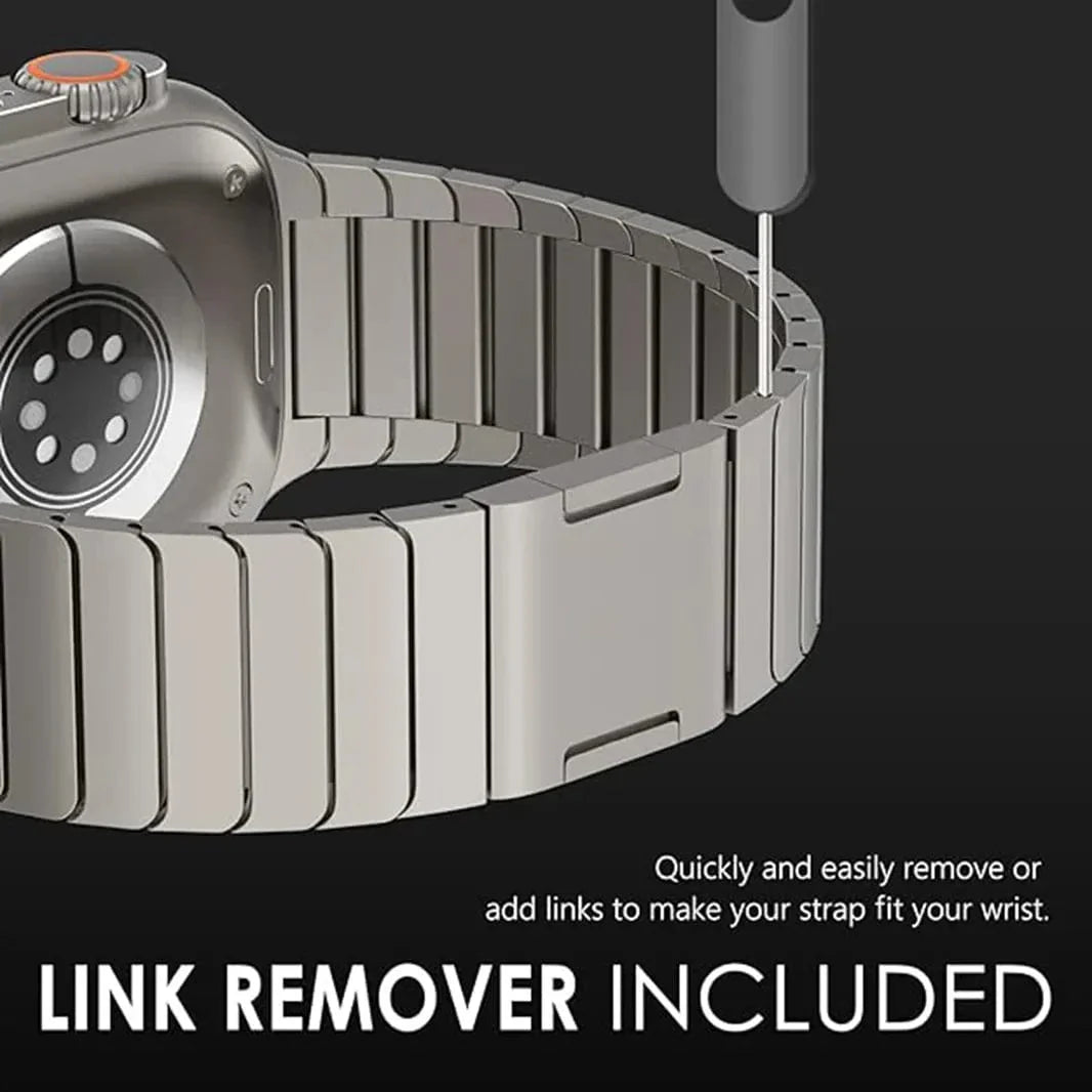 Stainless Steel Magnetic Closure Link Bracelet for Apple Watch 42 | 44 | 45 | Ultra 49 | 46mm S10 Straps & Bands
