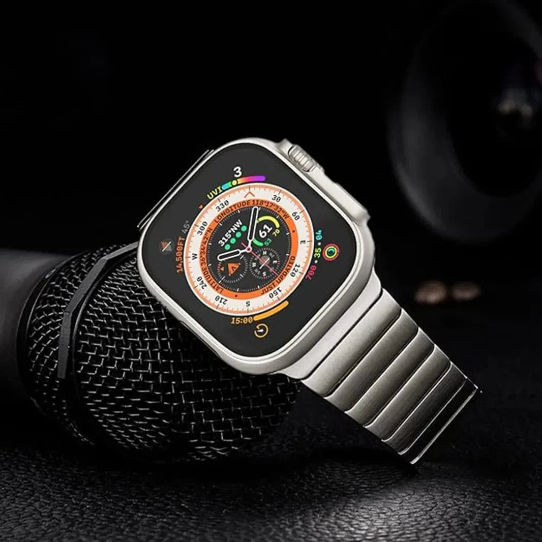 Stainless Steel Magnetic Closure Link Bracelet for Apple Watch 42 | 44 | 45 | Ultra 49 | 46mm S10 Straps & Bands