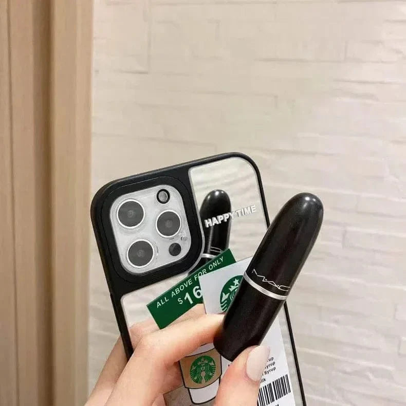 Starbucks Print Mirror Acrylic Glass Hard Case for iPhone Xs Max