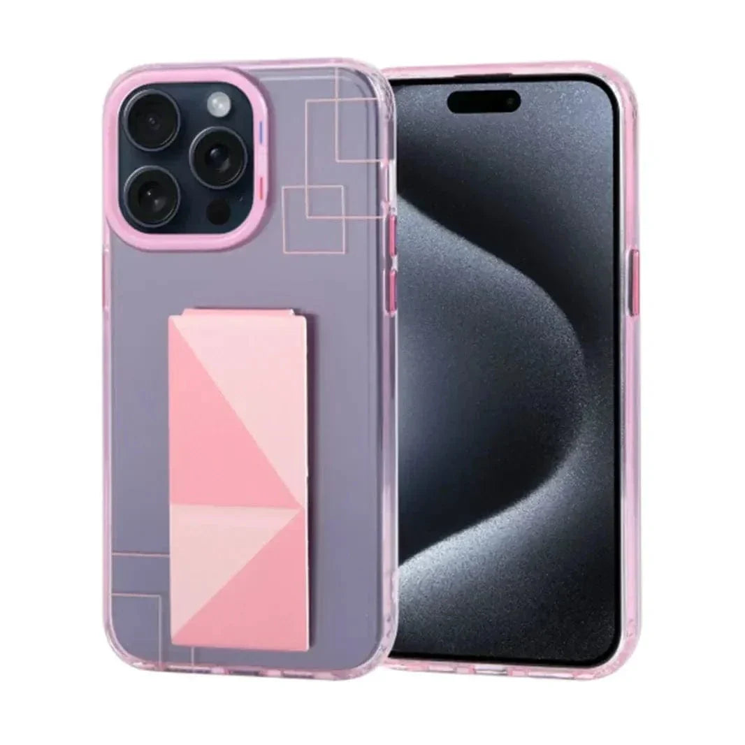 Tgvi'S Art Series Kickstand Hand Grip Case for iPhone 15 Pro Max iPhone 15 Pro Max pink Cases & Covers