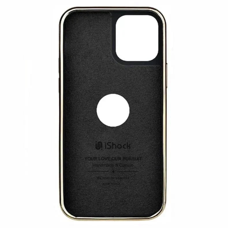 TPU Edges Glossy Keys PU Leather Hard Case for iPhone 12 Cases & Covers