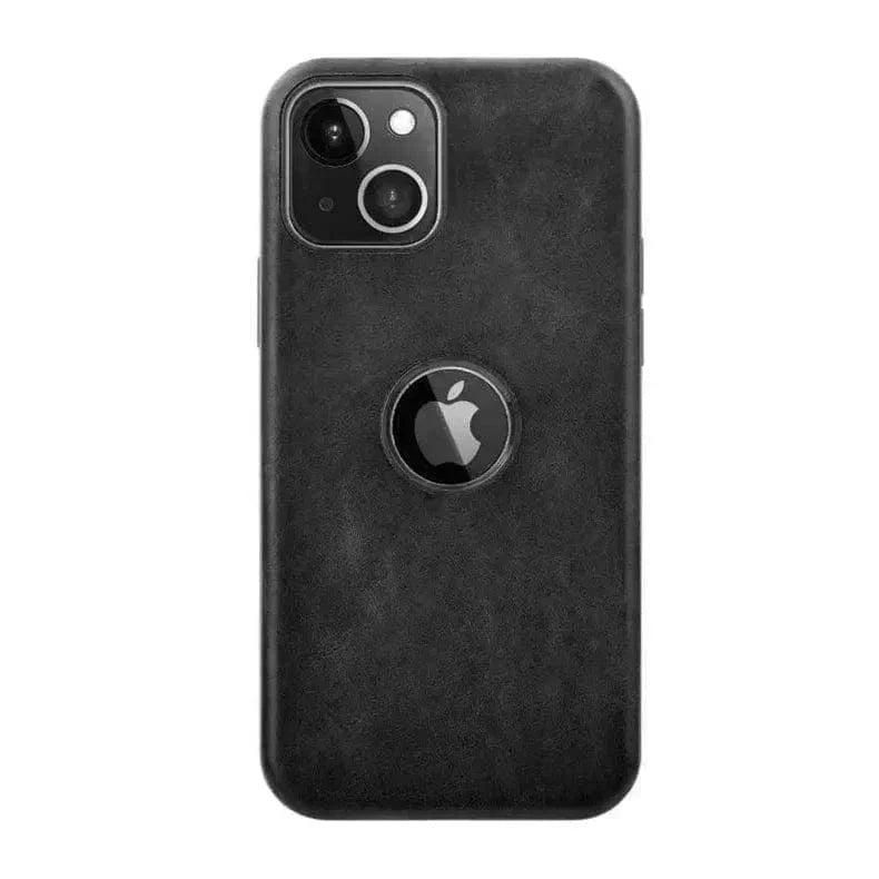 TPU Edges Glossy Keys PU Leather Hard Case for iPhone 12 iPhone 12 black Cases & Covers