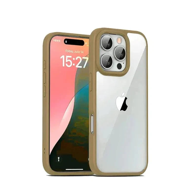 Ultra Crystal Clear Matte Frame Case for iPhone 15 Pro Max iPhone 15 Pro Max grey Cases & Covers