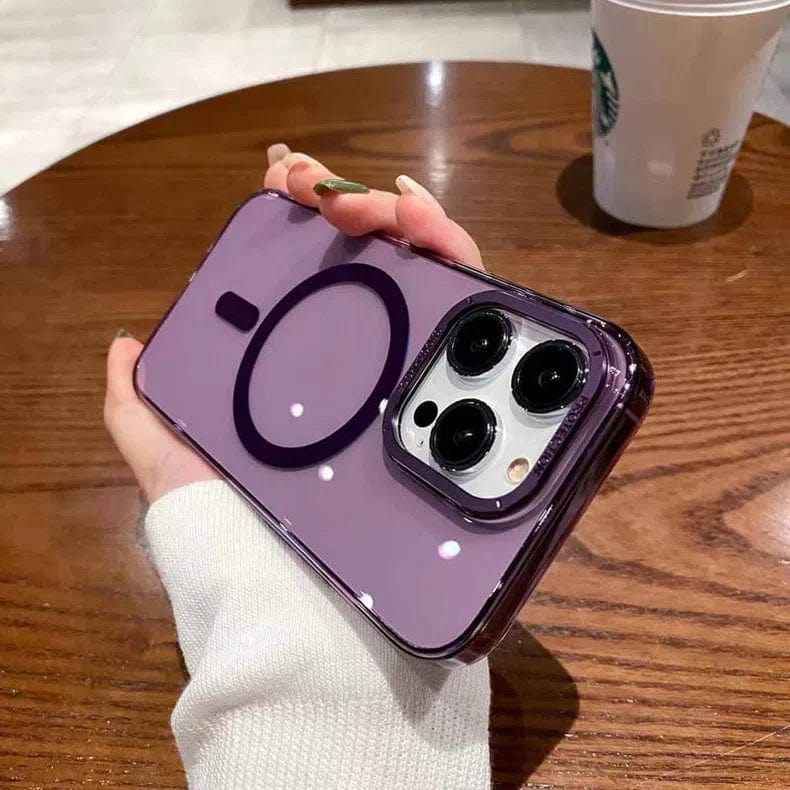 Ultra Slim Thin Transparent Magsafe Support Hard Case for iPhone 14 Pro Max iPhone 14 Pro Max with magsafe deep-purple Cases & Covers
