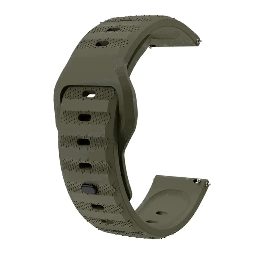 Waterproof Grip Sports Silicone Strap for Smartwatch 20mm 20mm army-green Straps & Bands