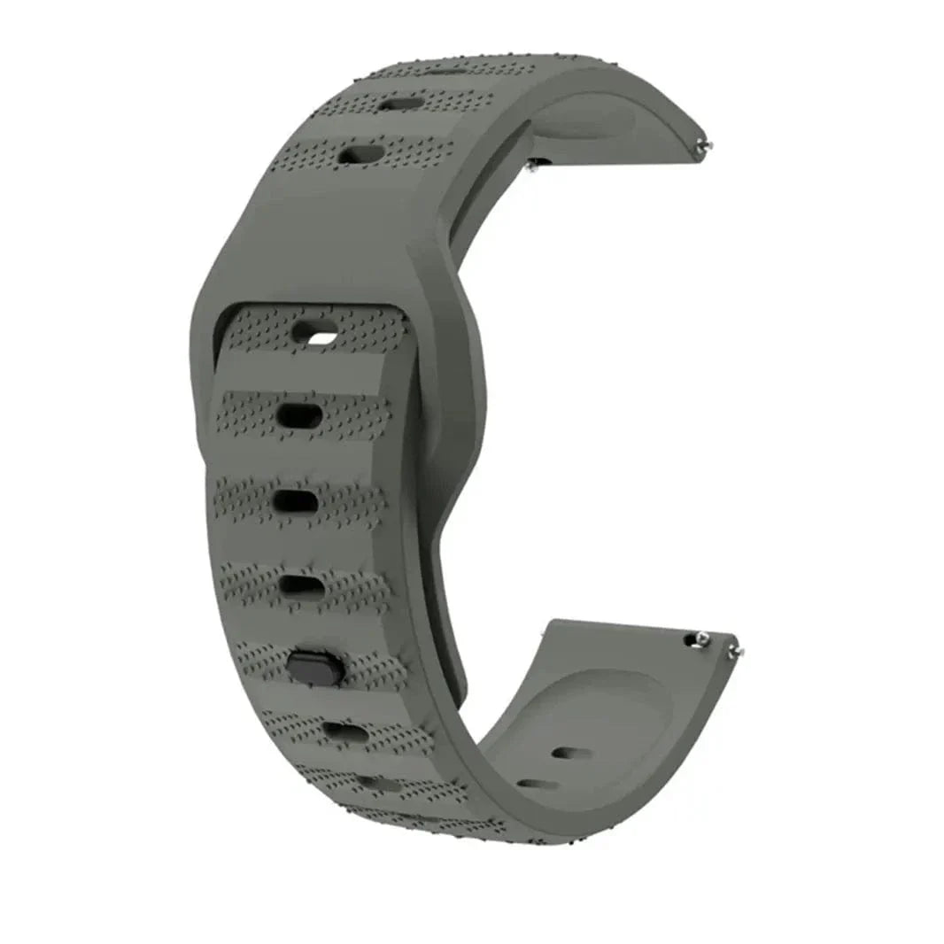 Waterproof Grip Sports Silicone Strap for Smartwatch 22mm 22mm ash-green Straps & Bands