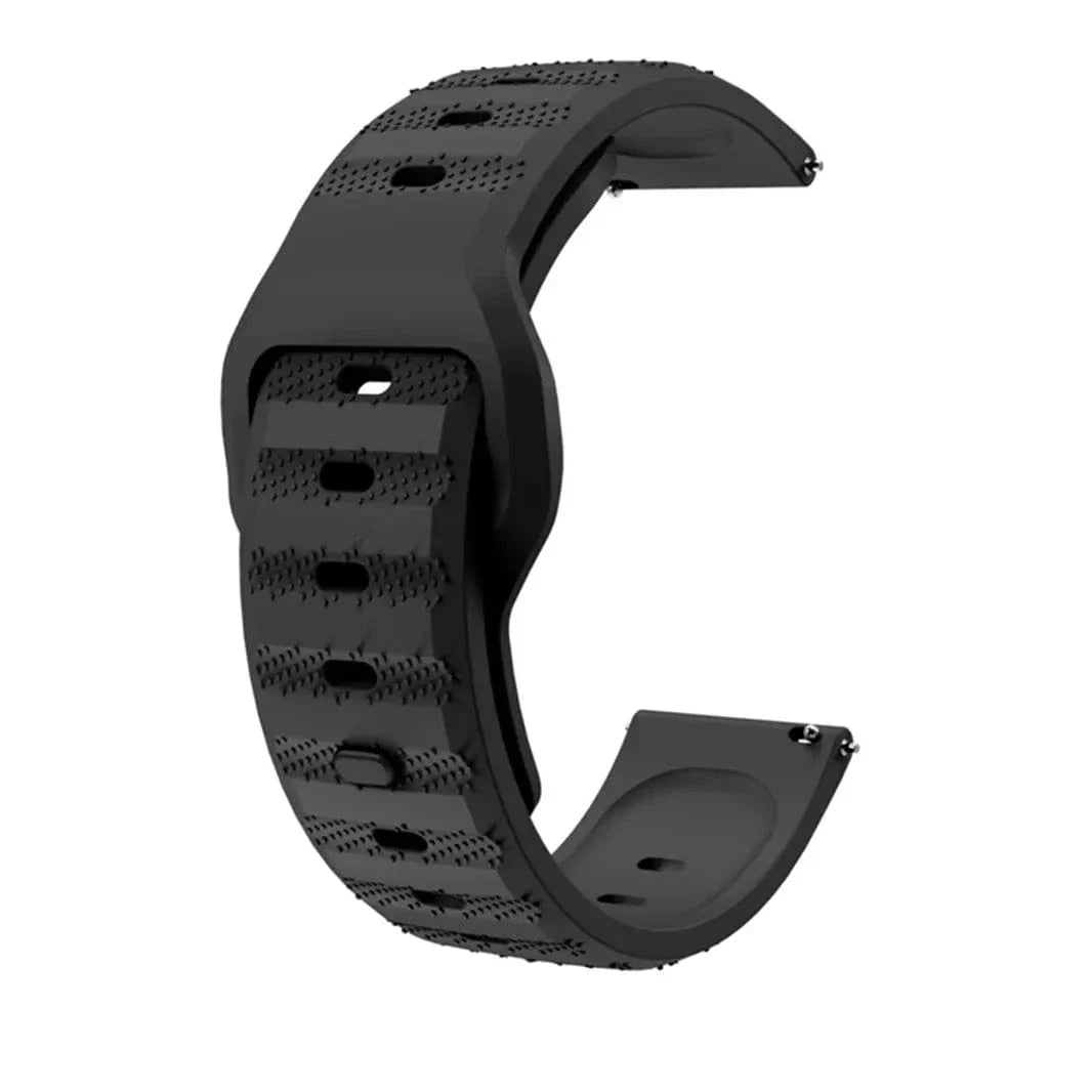 Waterproof Grip Sports Silicone Strap for Smartwatch 22mm 22mm black Straps & Bands