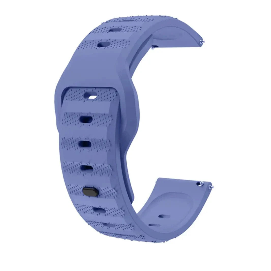 Waterproof Grip Sports Silicone Strap for Smartwatch 22mm 22mm steel-blue Straps & Bands