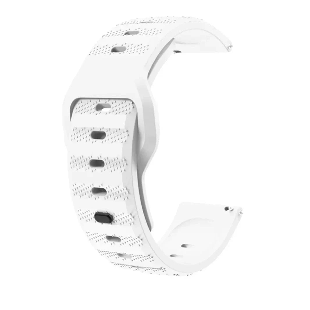 Waterproof Grip Sports Silicone Strap for Smartwatch 22mm 22mm white Straps & Bands