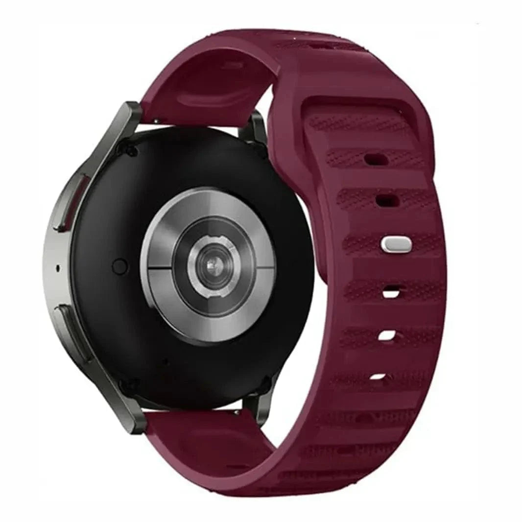 Waterproof Grip Sports Silicone Strap for Smartwatch 22mm 22mm wine Straps & Bands