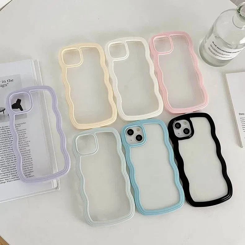 Wavy Edge Soft TPU Dual Layer Case for iPhone 15 Cases & Covers