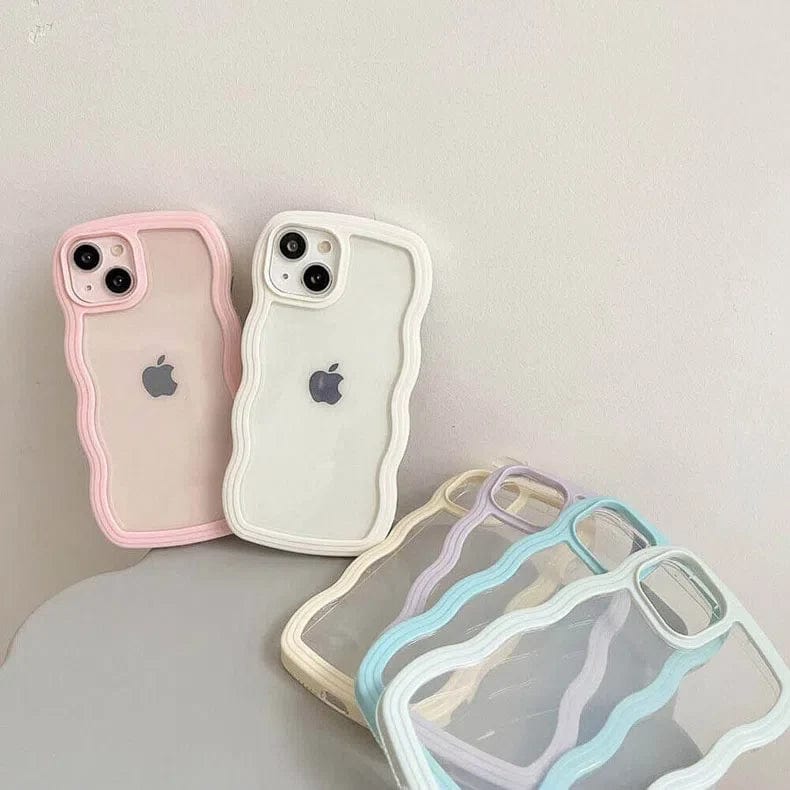Wavy Edge Soft TPU Dual Layer Case for iPhone 15 Cases & Covers