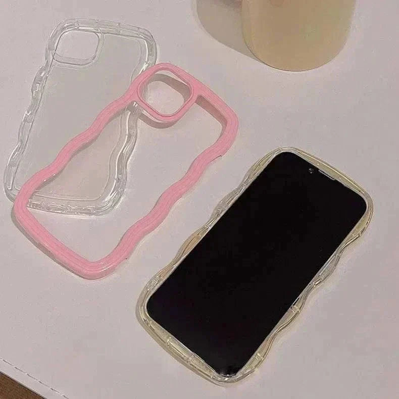 Wavy Edge Soft TPU Dual Layer Case for iPhone 15 Cases & Covers