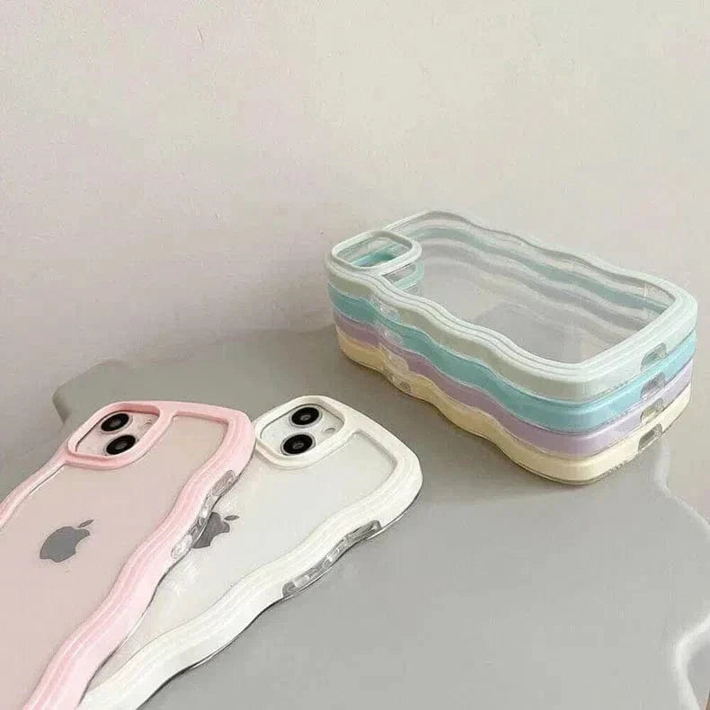 Wavy Edge Soft TPU Dual Layer Case for iPhone 15 Cases & Covers