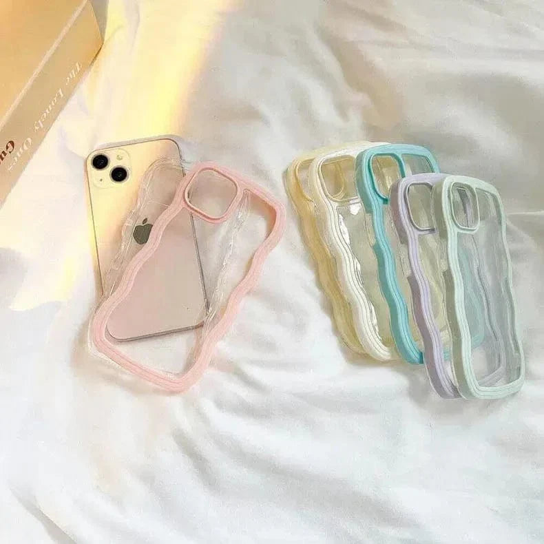 Wavy Edge Soft TPU Dual Layer Case for iPhone 15 Cases & Covers