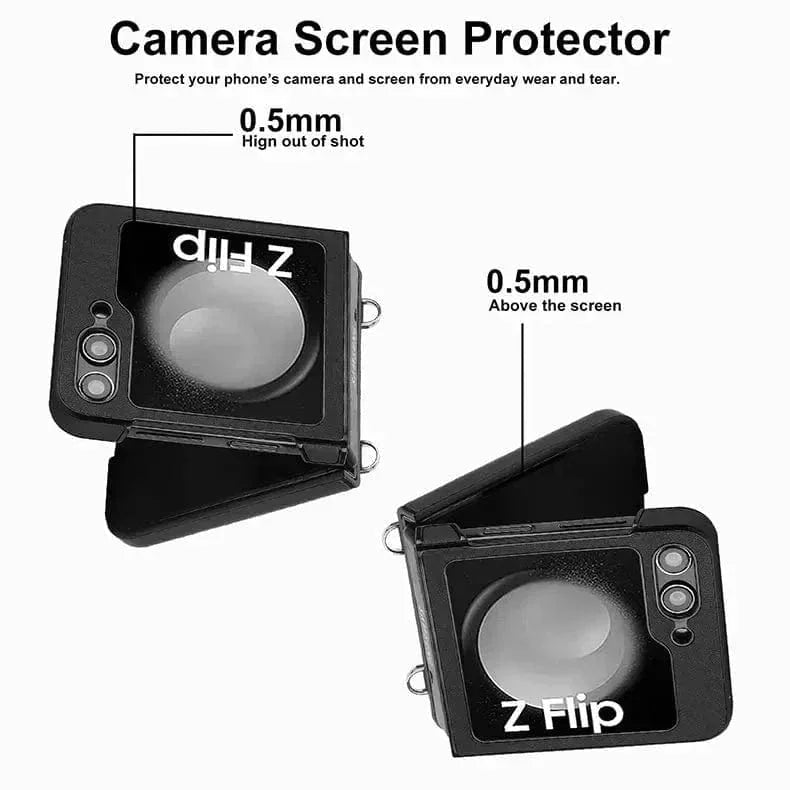 Lanyard Crossbody Wrist Strap PU Leather Case for Samsung Z Flip6