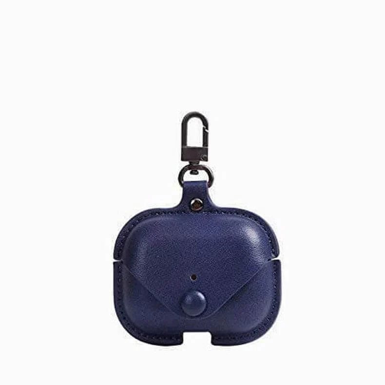 Leather Protective Case for Airpods Pro Blue Case Covers