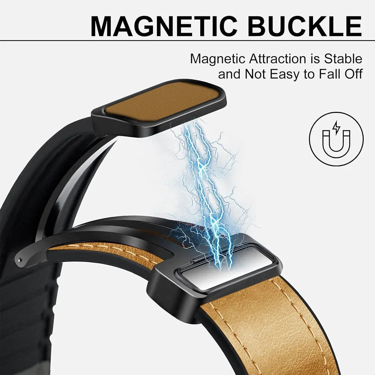 Leather Soft Silicone Rubber Magnetic Buckle Watch Band for Apple Watch 42 | 44 | 45 | Ultra 49 | 46mm S10