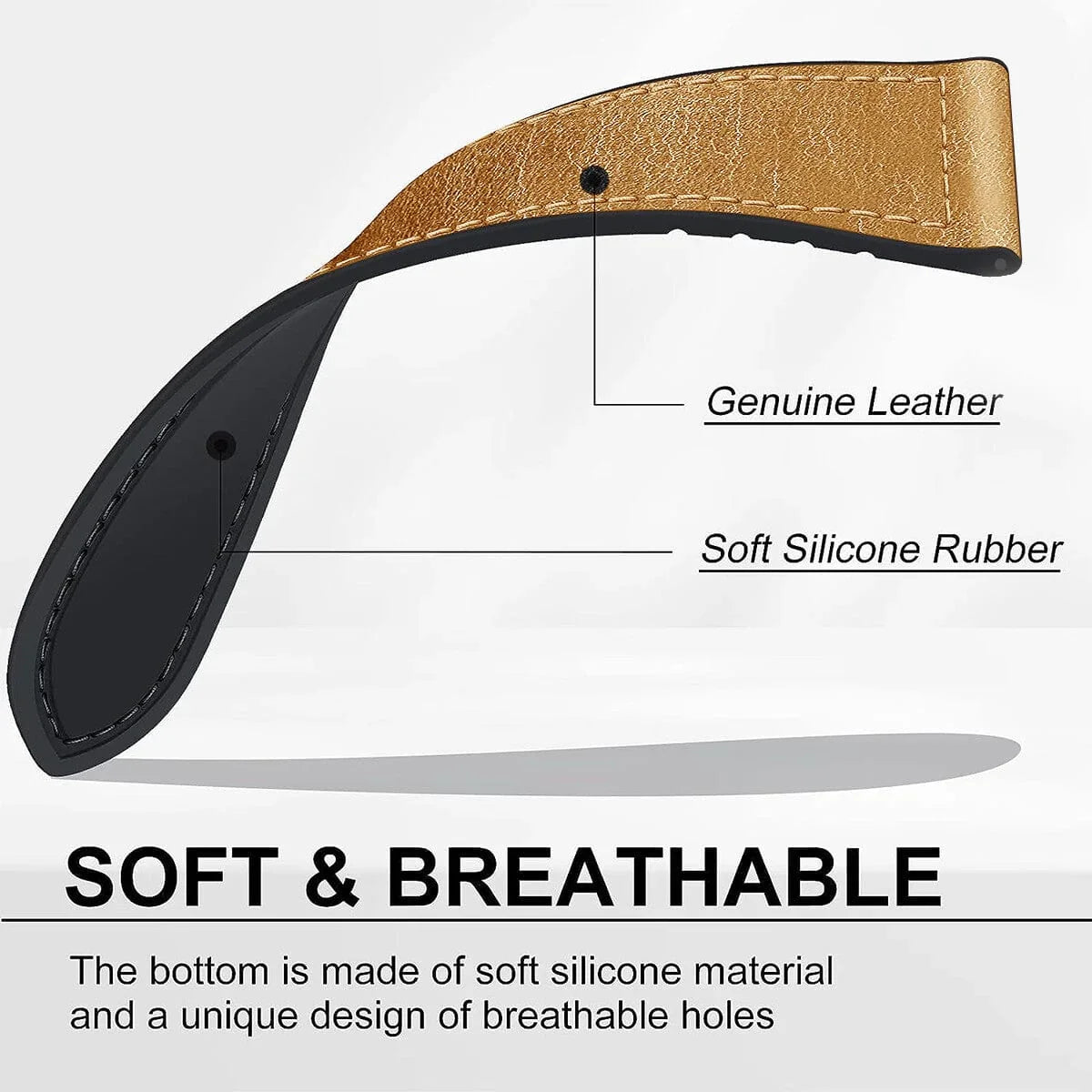 Leather Soft Silicone Rubber Magnetic Buckle Watch Band for Apple Watch 42 | 44 | 45 | Ultra 49 | 46mm S10