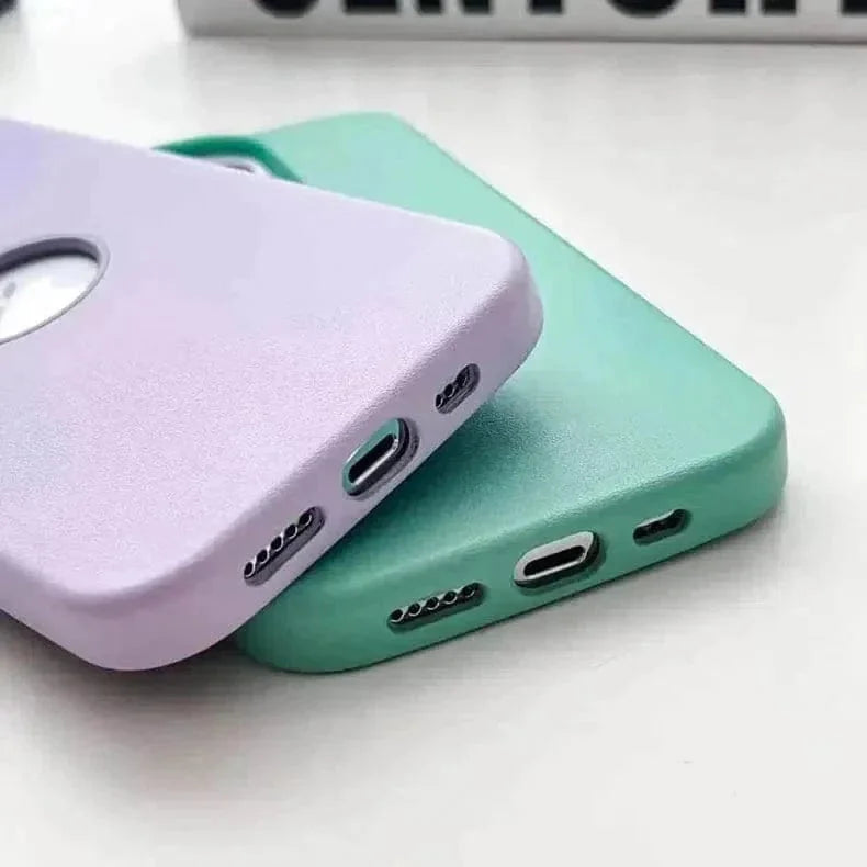 Leather Texture Case With Logo Cut Hard Case for iPhone 14 Pro Max