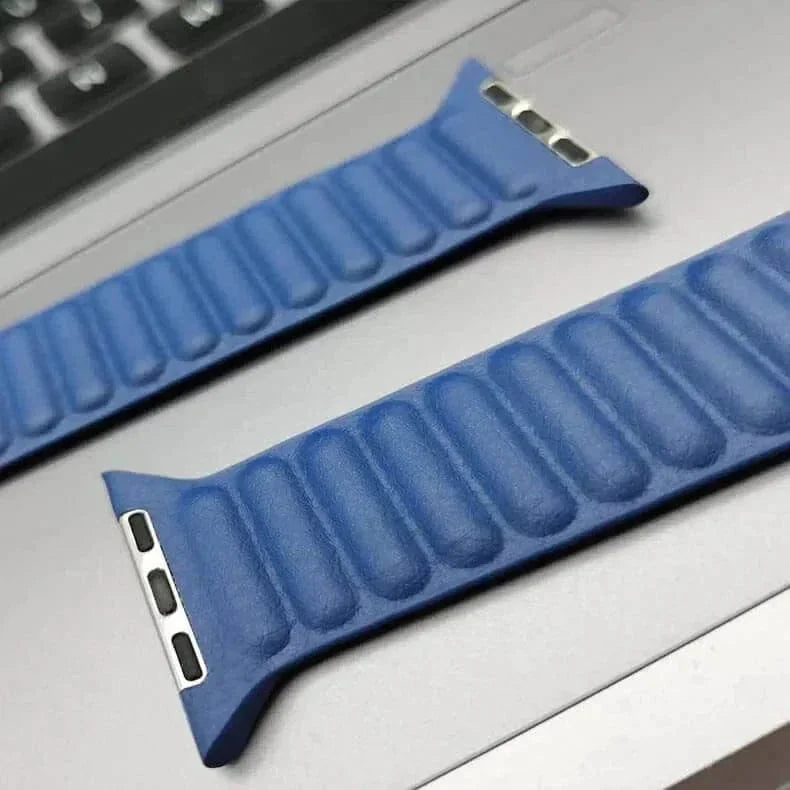 Leather Texture Magnetic Link Strap for Apple Watch 42 | 44 | 45 | Ultra 49 | 46mm S10