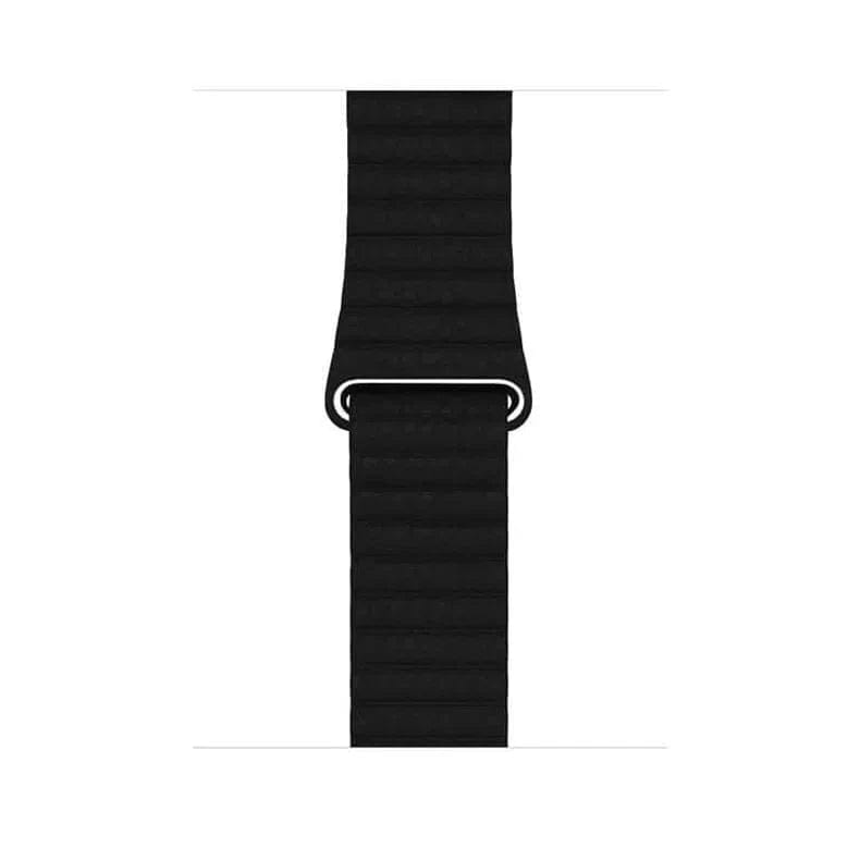 Leather Texture Magnetic Loop Band for Apple Watch Watch Bands 42mm | 44mm | 45mm | Ultra 49mm / Black