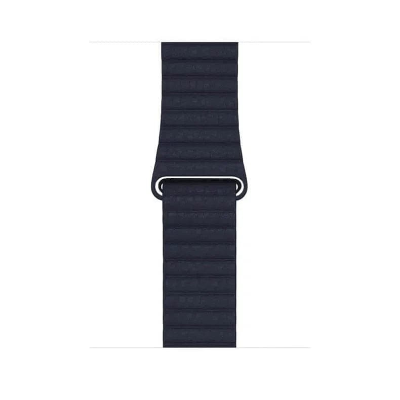 Leather Texture Magnetic Loop Band for Apple Watch Watch Bands 42mm | 44mm | 45mm | Ultra 49mm / Midnight Blue