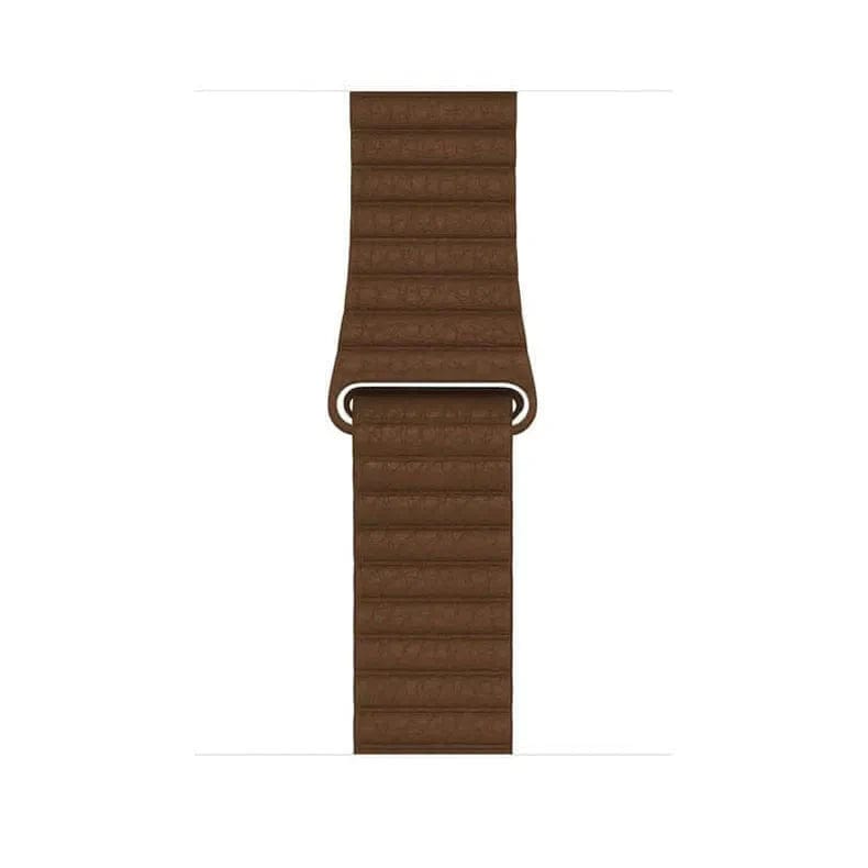 Leather Texture Magnetic Loop Band for Apple Watch Watch Bands 42mm | 44mm | 45mm | Ultra 49mm / Tan Brown