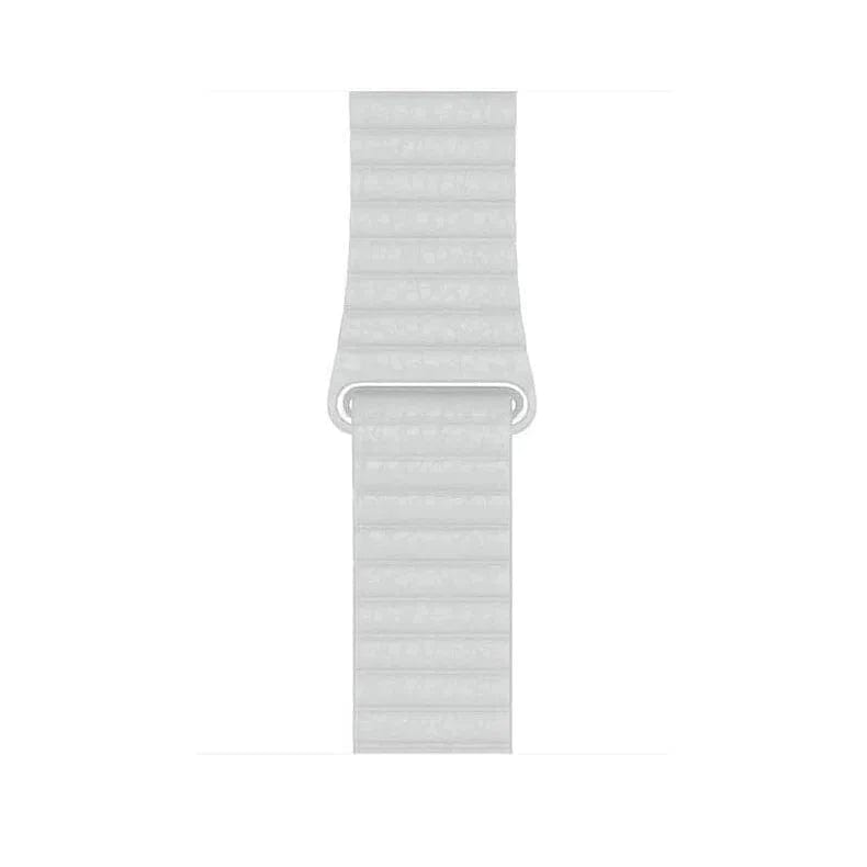 Leather Texture Magnetic Loop Band for Apple Watch Watch Bands 42mm | 44mm | 45mm | Ultra 49mm / White